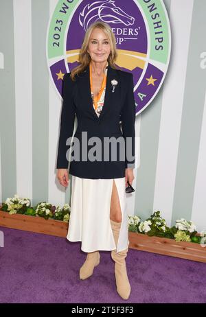 ARCADIA, CALIFORNIA - NOVEMBER 04: Bo Derek attends the 2023 Breeders' Cup World Championships at Santa Anita Park on November 04, 2023 in Arcadia, Ca Stock Photo