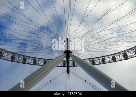 London, United Kingdom - January 11 2016: London Eye observation wheel, famous tourist landmark Stock Photo