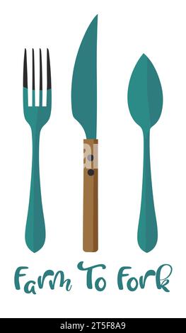 Farm To Fork Vector Illustration - Environmental Food Stock Vector