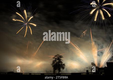 spectable de feu d'artifice 2024 Stock Photo