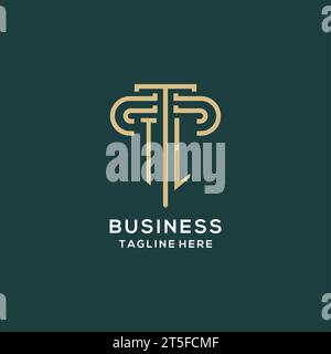 TL initial pillar logo, elegant and luxury law firm logo design ideas ...
