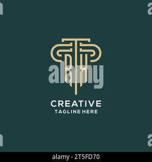 RX logo monogram with pillar shape designs vector Stock Vector Image ...