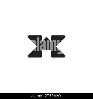 letter hk simple triangle geometric logo vector Stock Vector