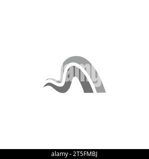 abstract curves ribbon object logo vector Stock Vector