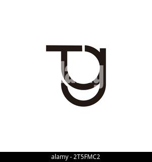 letter tg simple linked geometric logo vector Stock Vector