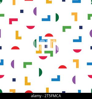 colorful objects seamless pattern letter r l vector Stock Vector