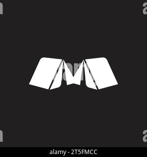 letter m camping tent simple logo vector Stock Vector