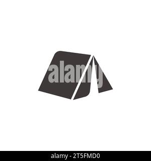 camping tent simple geometric icon vector Stock Vector