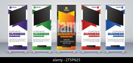 abstract modern business roll up banner designs Stock Vector