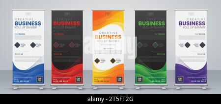 abstract modern business roll up banner designs Stock Vector