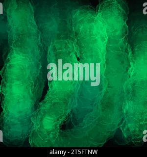Abstract color isolated illustration on black background. Full color flow wave trendy background.  Vector illustration Stock Vector