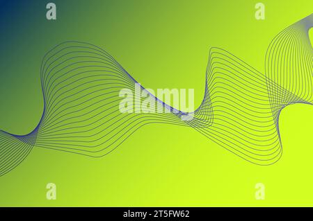 Abstract smooth wavy lines. Colorful dynamic wave. Vector design element for the concept of music, party, technology, modern Stock Vector