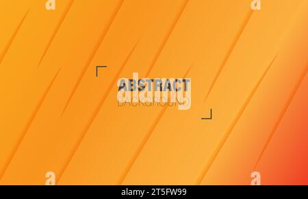 Abstract vector long banner. Orange gradient background with arrows and copy space for text. Social media cover, header, web banner. Vector  illustrat Stock Vector