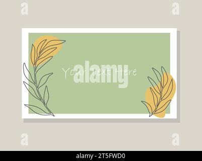 Floral frame. Template wedding invitation card. Floral border and frames. Design elements. Stock Vector