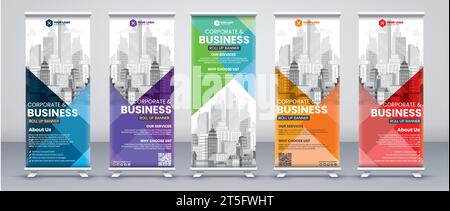 abstract modern business roll up banner designs Stock Vector