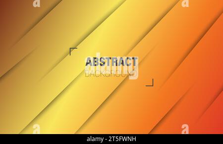 Abstract vector long banner. Orange gradient background with arrows and copy space for text. Social media cover, header, web banner. Vector  illustrat Stock Vector