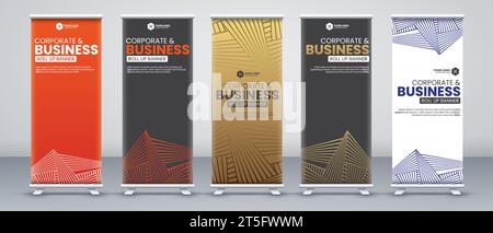 abstract modern business roll up banner designs Stock Vector