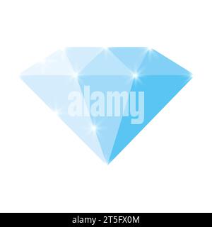 A diamond vector.  Blue diamond symbol. With commercial concept Stock Vector