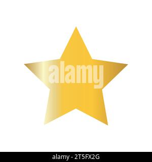 Gold star icon vector design on white background Stock Vector