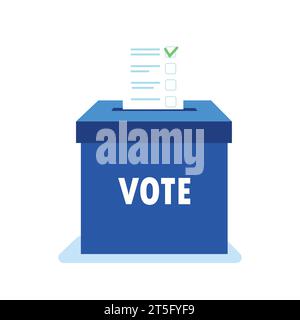 Hand voting ballot box icon, Election Vote concept, Simple design for web site, logo, app, UI, editable Vector illustration. Stock Vector