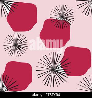 Abstract geometric seamless pattern with circles. Trendy hand drawn textures. Modern abstract design for paper, wallpaper, fabric, interior decor. wal Stock Vector