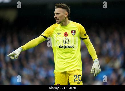 Bournemouth goalkeeper Ionut Andrei Radu in action during the Premier ...