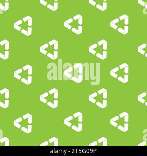 Recycle triangle seamless pattern. Recycle Recycling pattern symbol vector. World Environment Day poster. Eco recycled symbol pattern vector illustrat Stock Vector