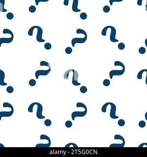 Question mark seamless pattern . Vector seamless pattern with question marks. Monochrome hipster background. Hand drawn random black punctuation marks Stock Vector