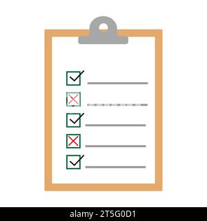 Document with approved sub-paragraphs.Document icon.Vector illustration Stock Vector