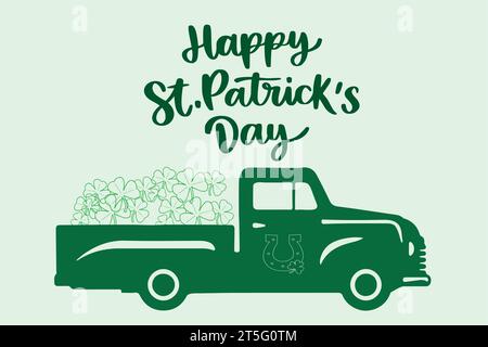 Happy St Patrik's Day - funny irish day lettering pattern design for posters, flyers, t-shirts, cards, invitations, stickers, banners, gifts. Stock Vector