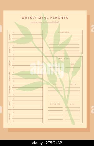 Weekly Menu Meal planner with breakfast, lunch, and dinner form ...