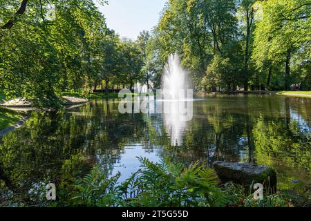 Royal Palace in Oslo, Norway,  Palace Park (Slottsparken) Stock Photo