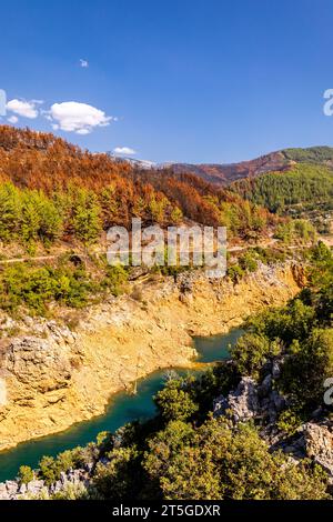 Exploratory tour through Turkey's hinterland to the Dim reservoir near Alanya - Turkey Stock Photo