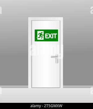 exit emergency sign vector illustration Stock Vector