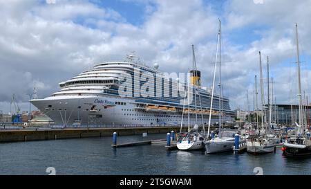 Costa Firenze cruise ship in port of A Coruña, Galicia, northwest Spain,Europe Stock Photo