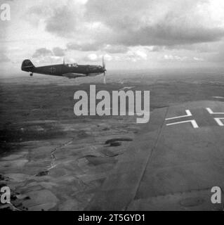 Messerschmitt Bf 109 E-3 Deutsche Luftwaffe - Messerschmitt Bf 109 E 3 German Air Force Stock Photo