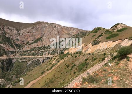 the Moldo-Ashuu pass, district of Songkol Region in western Kyrgyzstan Stock Photo