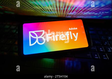 Poland. 5th Nov, 2023. In this photo illustration an Adobe Firefly logo is displayed on a smartphone. (Credit Image: © Omar Marques/SOPA Images via ZUMA Press Wire) EDITORIAL USAGE ONLY! Not for Commercial USAGE! Stock Photo