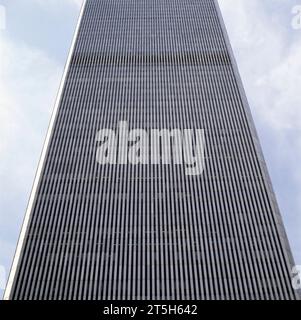 NEW YORK, USA-AUGUST 12, 1998: Twin towers of the World Trade Center in N.Y., USA,  before they were attacked by Al Qaida Stock Photo