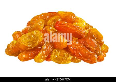 Sultanas raisins isolated on wnite background Stock Photo