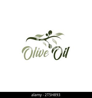 Icon or logo for olive oil Stock Vector