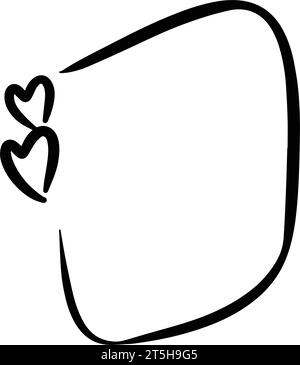 Heart textbox frame border abstract outline shape icon for decorative ...