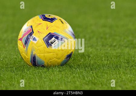 Rome, Italy. 05th Nov, 2023. Official Serie A Ball during the 11th day of the Serie A Championship between A.S. Roma vs U.S. Lecce on 5 November, 2023 at the Olympic Stadium in Rome, Italy. Credit: Independent Photo Agency/Alamy Live News Stock Photo