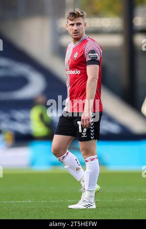 London, UK. 04th Nov, 2023. Southampton midfielder Stuart Armstrong (17) during the Millwall FC v Southampton FC sky bet EFL Championship match at The Den, London, England, United Kingdom on 4 November 2023 Credit: Every Second Media/Alamy Live News Stock Photo