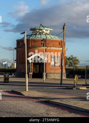 Foot tunnel under Thames river in Woolwich,London,England,UK Stock Photo