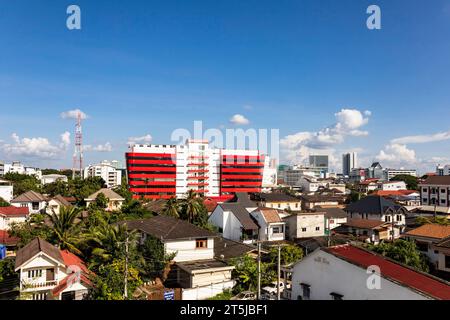 View of city center, direction of Lang Xang Road's area, Vientiane, Laos, Southeast Asia, Asia Stock Photo