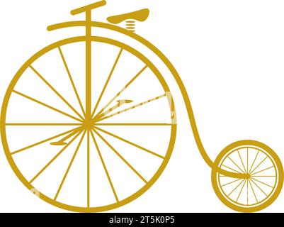 Classic penny farthing bicycle or bike in vector Stock Vector