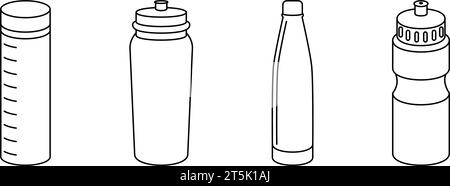 Plastic water bottle shape in vector Stock Vector