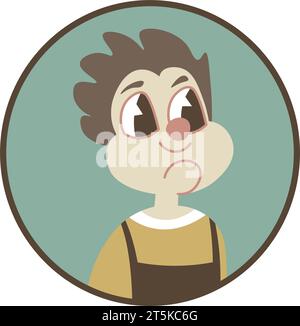 Man personage avatar or picture, portrait vector Stock Vector