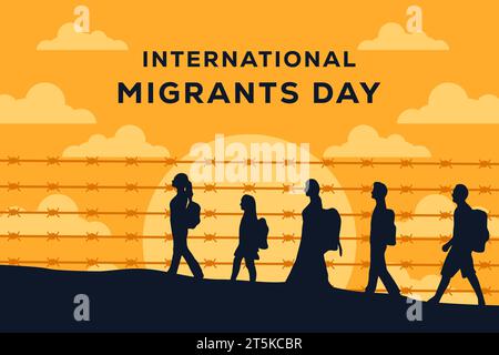 International Migrants Day Background Illustration Stock Vector Image ...